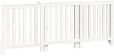 Copriradiatore Bianco 210x21x85cm Legno Massello di Pino | Armadio Termico a Doghe