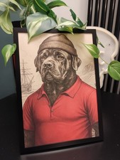 Quadro cane marinaio vintage