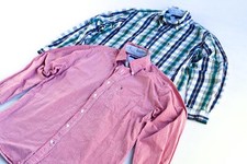 2x Polo Tommy Hilfiger camicia con bottoni quadri business casual taglia M