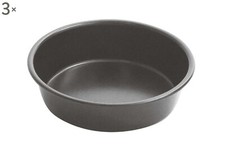 Set 3 Teglie da Forno Tonda Pizza Tortiera PFOA Free - Paderno - Diametro 12 cm