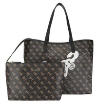 Borsa donna Guess Vikky con pochette colore marrone