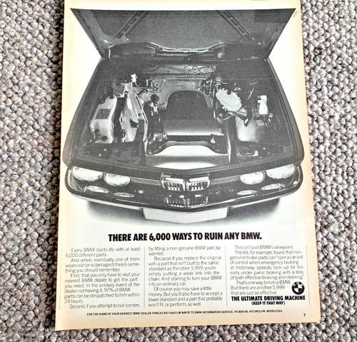 Bmw original genuine parts - bmw,