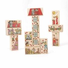 CASETTA little house IN LEGNO costruisci la casa BLOCCHETTI milaniwood MADE IN I