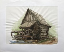 Acquerello Mulino Ad Acqua