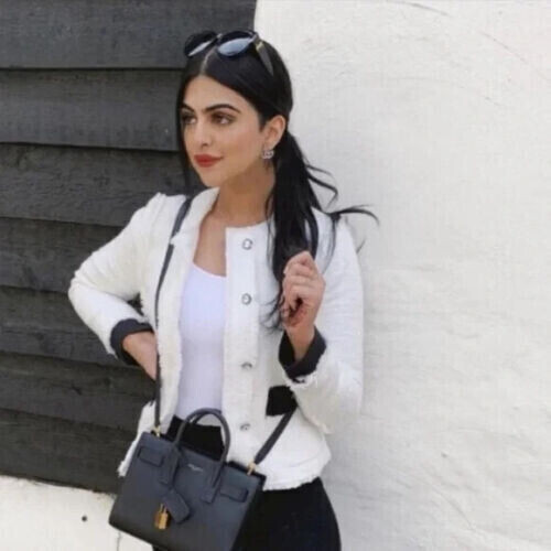 A974 zara blazer tweed white - zara,