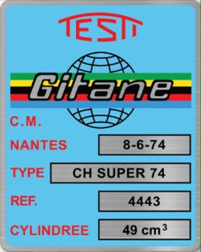 Autocollant gitane testi - gitane,