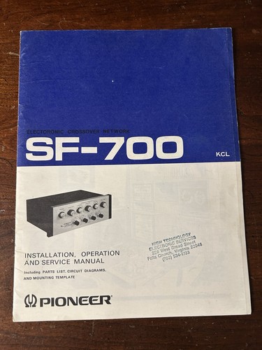 Pioneer 700 electronic - pioneer, sf-700