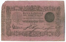 25 LIRE FALSO D'EPOCA BANCA
