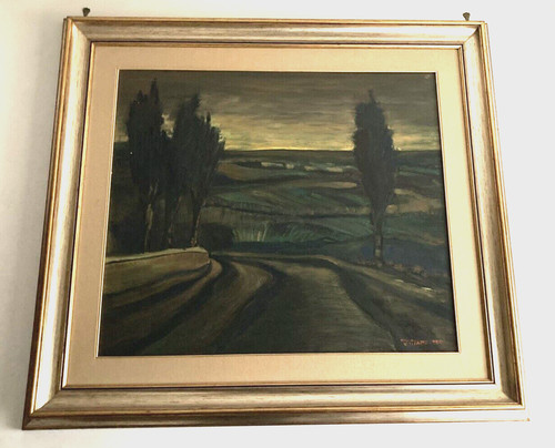 Valerio pisano paesaggio olio - pisano,