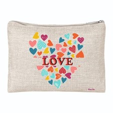 pochette bustina porta oggetti disegno cuore cuori love regalo innamorati