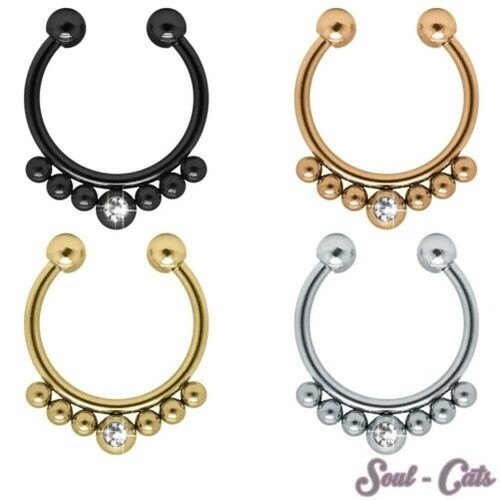 Finto piercing setto - 1,