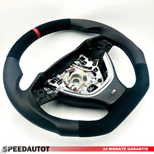 Messa Punto Piatto Volante IN Pelle per BMW M F10,F11,F12,F13 Rosso Alcantara