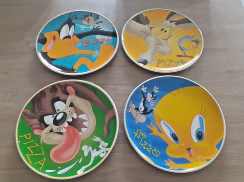 Set piatti pizza personaggi - piatti,