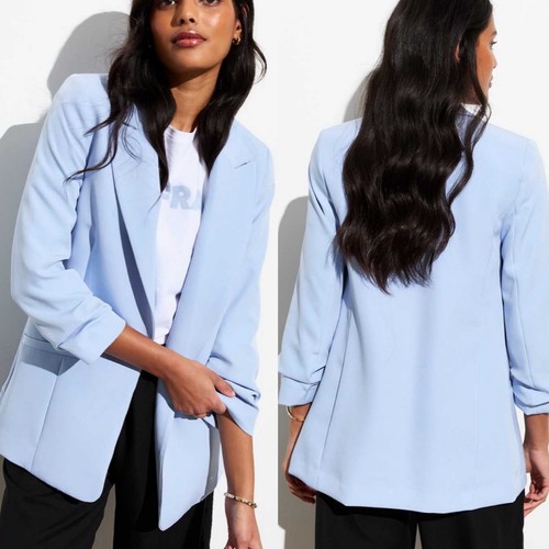 Blazer donna blu oversize