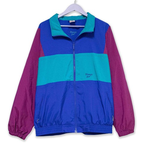 Giacca vento vintage blu e - blu,