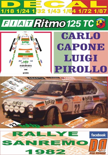 Decal fiat ritmo abarth 125 - decal,