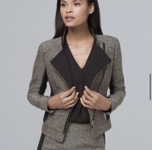 Giacca blazer moto tweed white - moto,