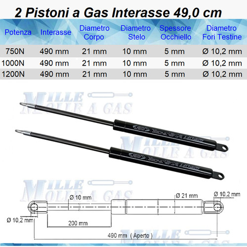 Pistoni gas molla - gas,