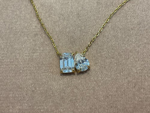 Collana con diamanti creati - , in