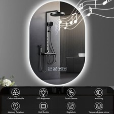 Specchio bagno LED specchio da parete Bluetooth freddo/neutro/bianco caldo dimmerabile senza appannamento