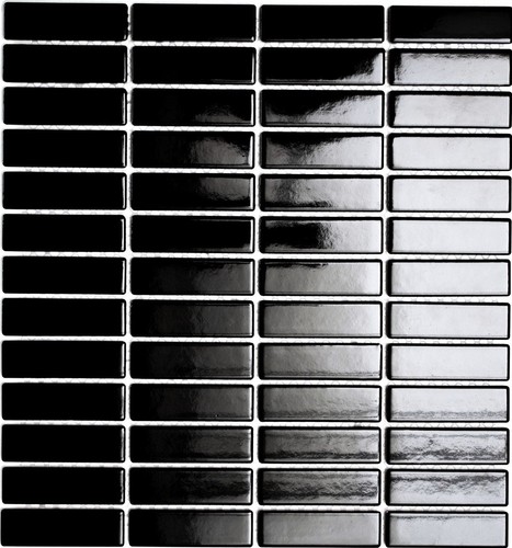 Mattoncini mosaico neri - mattoncini, lucidi