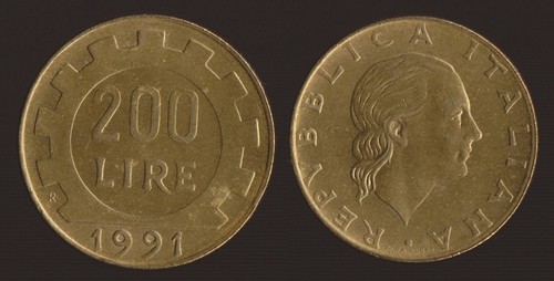 200 lire 1991 lavoro italia - 1991,