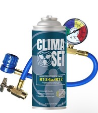 Kit Ricarica Clima Auto R134A 170 G per Climatizzatore Auto Con Tubo E Manometri