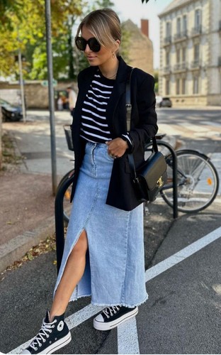 Maxi gonna denim zara - maxi,