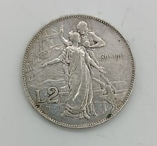 2 LIRE IN ARGENTO 1911 ITALIA