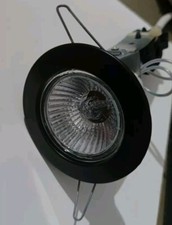 10x Faretto da incasso a soffitto  Attacco GU10  Cornice Nero Black D. 60mm