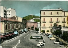NOCERA INFERIORE SALERNO Piazza Amendola Vigile motocicletta auto Fiat maggiolin