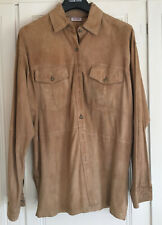 Completo in vera renna beige gonna e giacca-camicia Stefanel