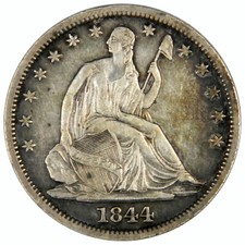 1844-O MEZZO DOLLARO LIBERTY