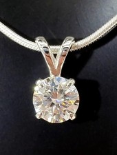 Regalo per Natale Ciondolo Solitario Diamante Bianco Coltivato in Laboratorio Certificato 5,00 Ct