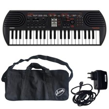 Casio SA-81 Mini Tastiera a 44 tasti, Nera/Grigio Chiaro + DAM BMT Bag +Aliment.