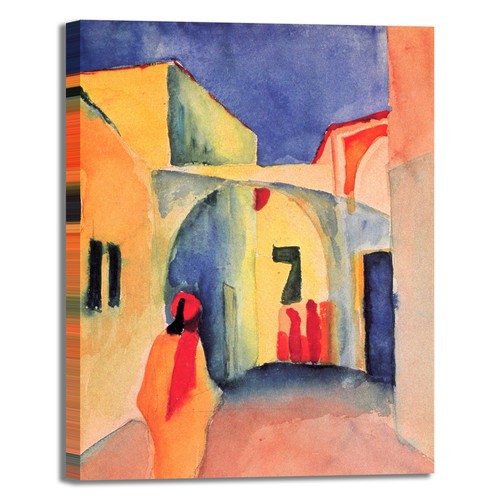 Macke vista vicolo - su, un