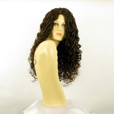 Perruque femme longue ondulée châtain méché cuivré EVA 6H30