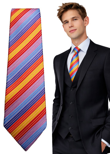 Arcobaleno uomo cravatta righe - cravatta,