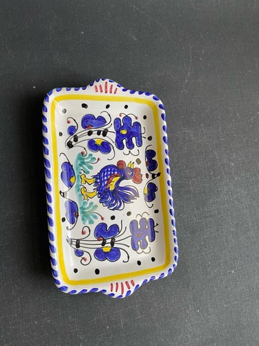 Deruta gallo blu maiolica - blu,