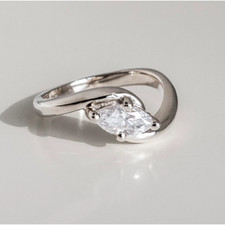 Anello in oro bianco 14 carati