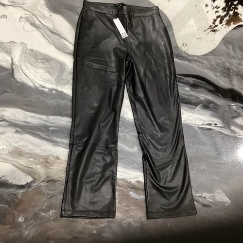 Pantalone ecopelle nero