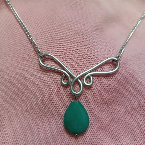 Collana artigianale con pietra - collana,
