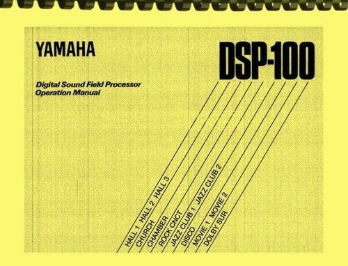 Yamaha dsp 100 digital - dsp-100,