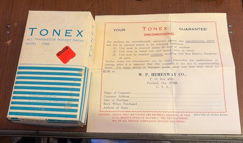 Radio tascabile vintage tonex - radio,