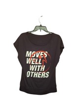 T-shirt Zumba Fitness si muove bene con gli altri nera piccante grafica piccola nuova con etichetta palestra