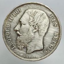 BELGIO  -AG/ 5 FRANCS FRANCHI