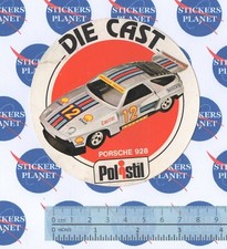 ADESIVO STICKER VINTAGE AUFKLEBER AUTOCOLLANT POLISTIL DIE CAST PORSCHE 928