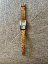 Orologio Gucci da donna rettangolare nero cinturino pelle