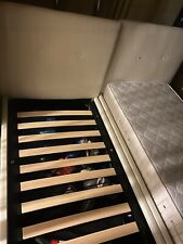 2 letti singoli usati in ecopelle di colore bianco, 180x200