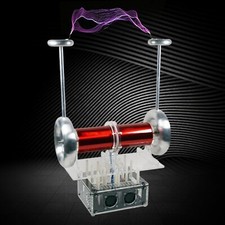 Musica Tesla Bobina Bipolare Modello SSTC Tempesta Magnetica Artificiale Lampeggiante 30cm Arco